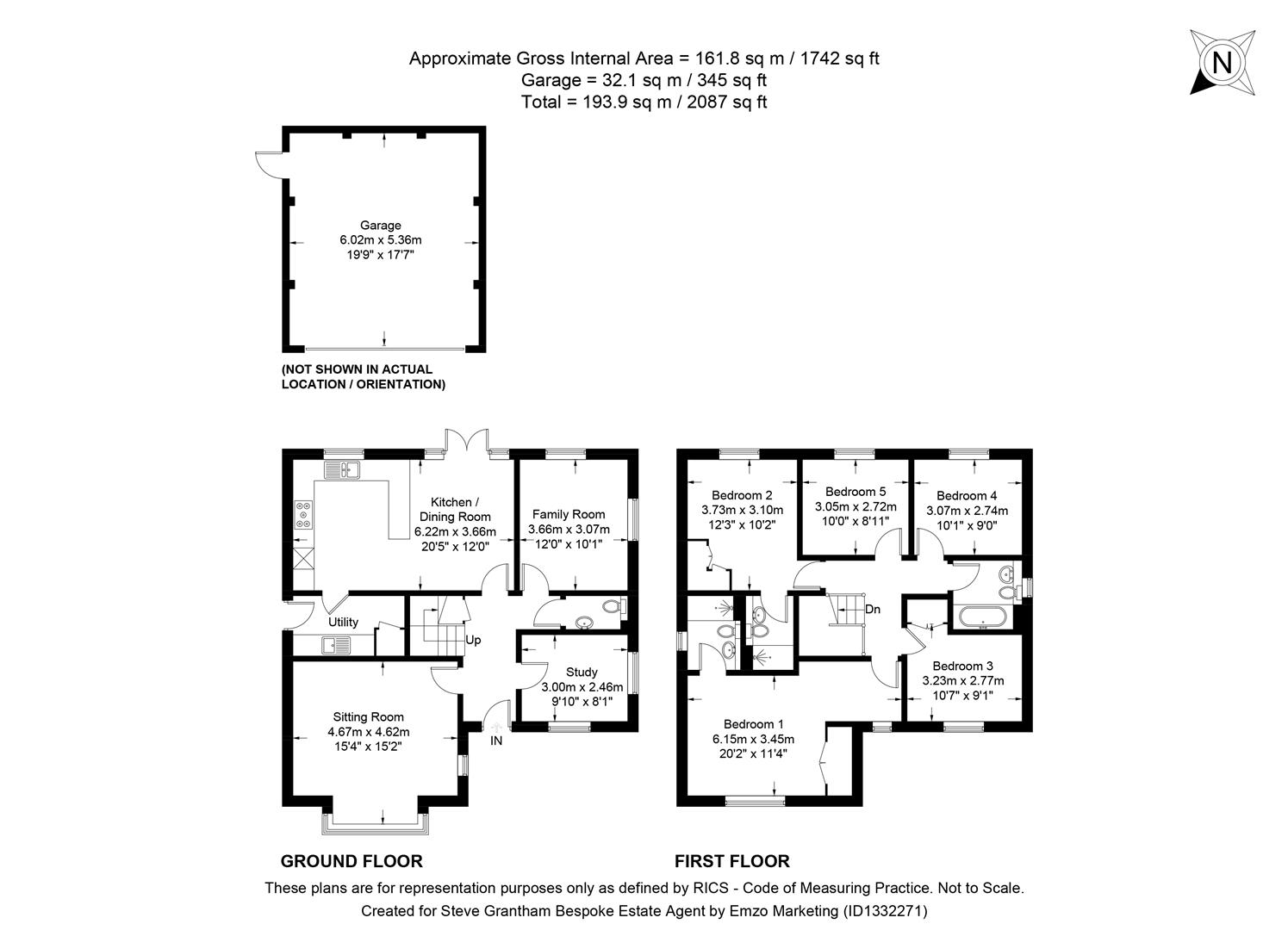 5, Henwood Grove, Clanfield floorplan