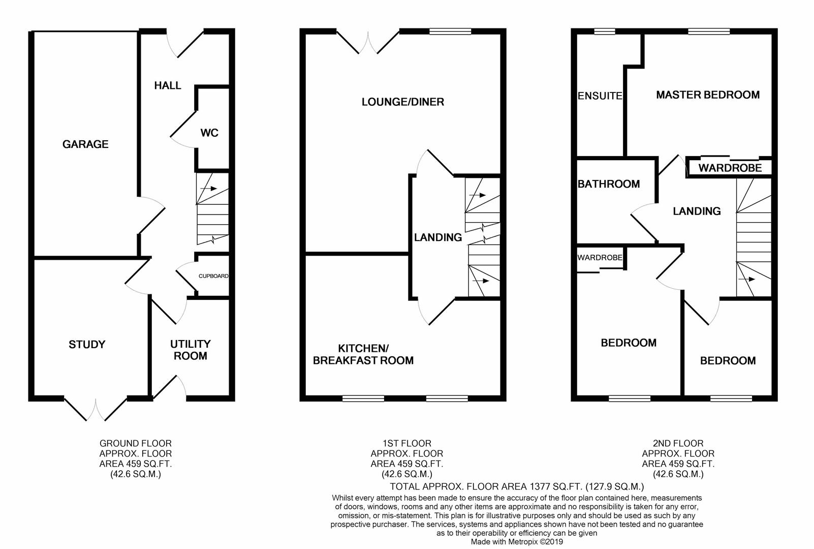 3 Bedrooms Town house for sale in Westminster Drive, Church Gresley, Swadlincote DE11