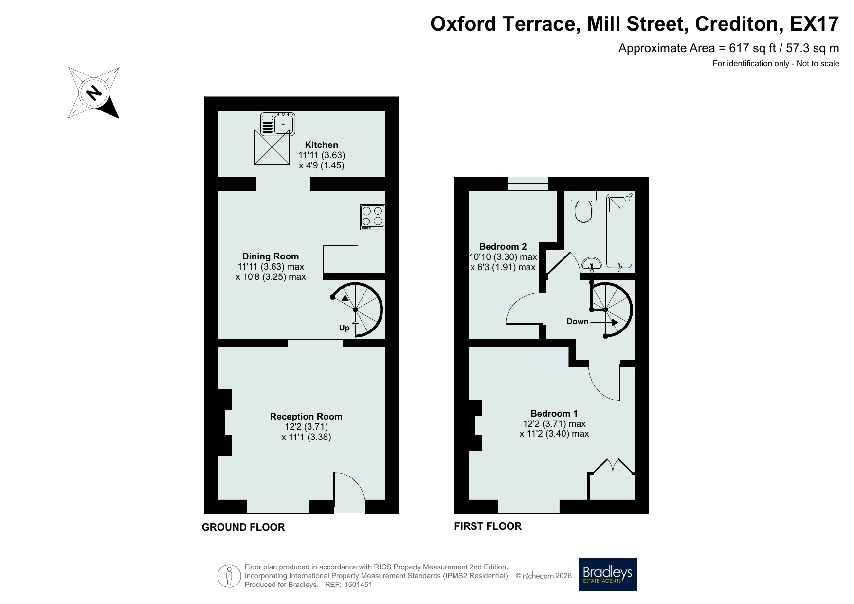 6 Oxford Terrace, Mill Street Crediton Devon, Devon floorplan