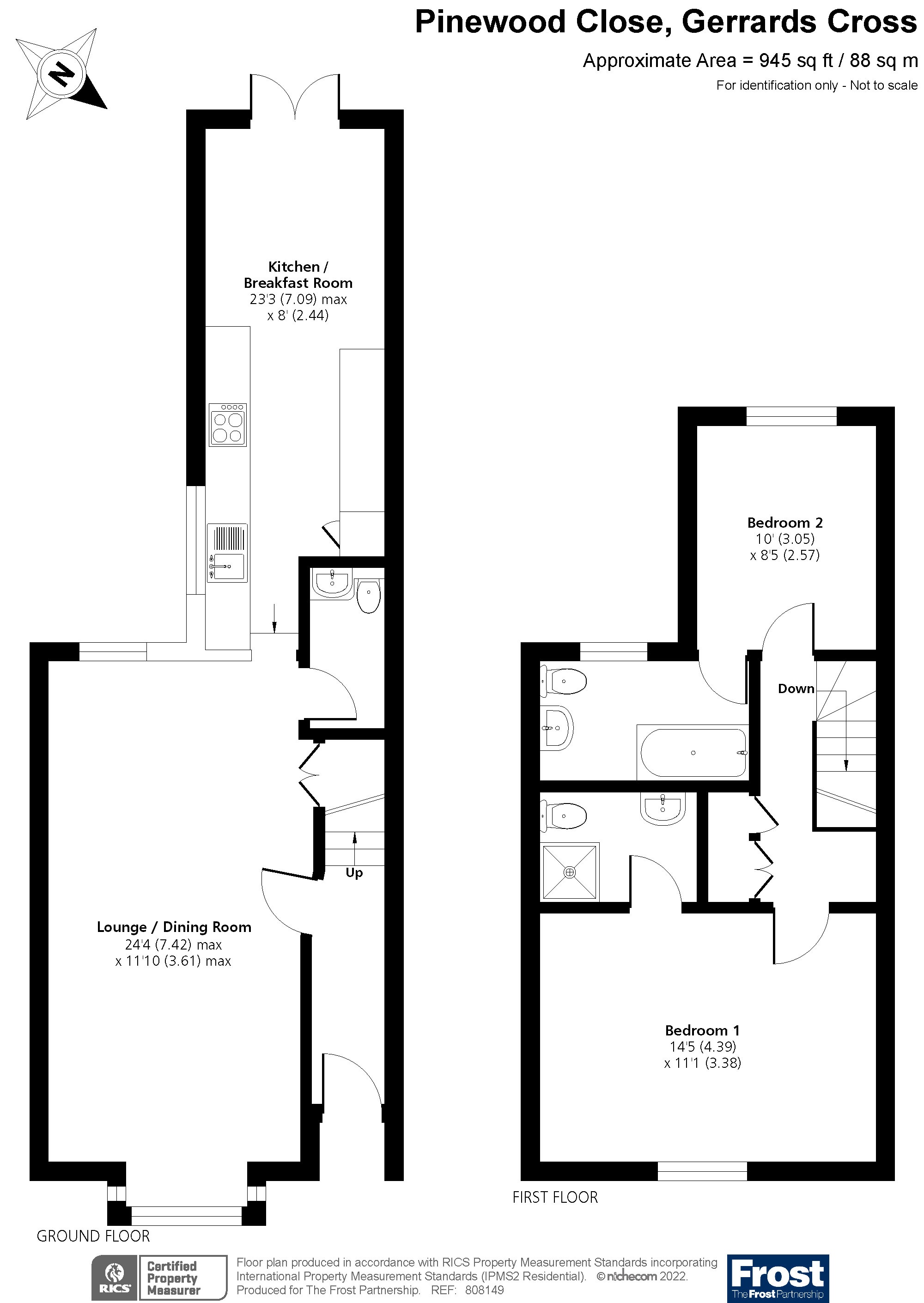 Pinewood Close, Gerrards Cross, Buckinghamshire SL9, 2 bedroom terraced house for sale