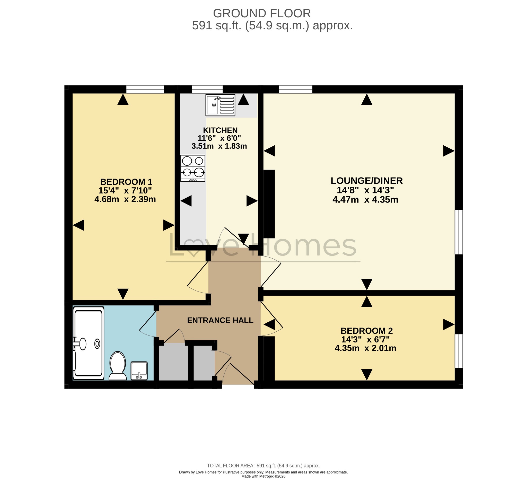 28 The Cedars, Dunstable Street, Bedfordshire floorplan