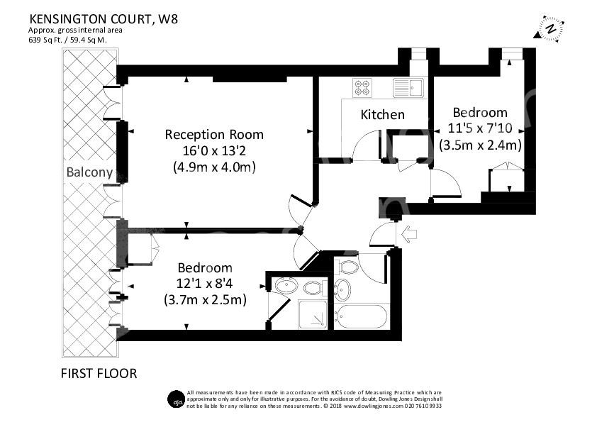 2 Bedrooms Flat to rent in Kensington Court, London W8