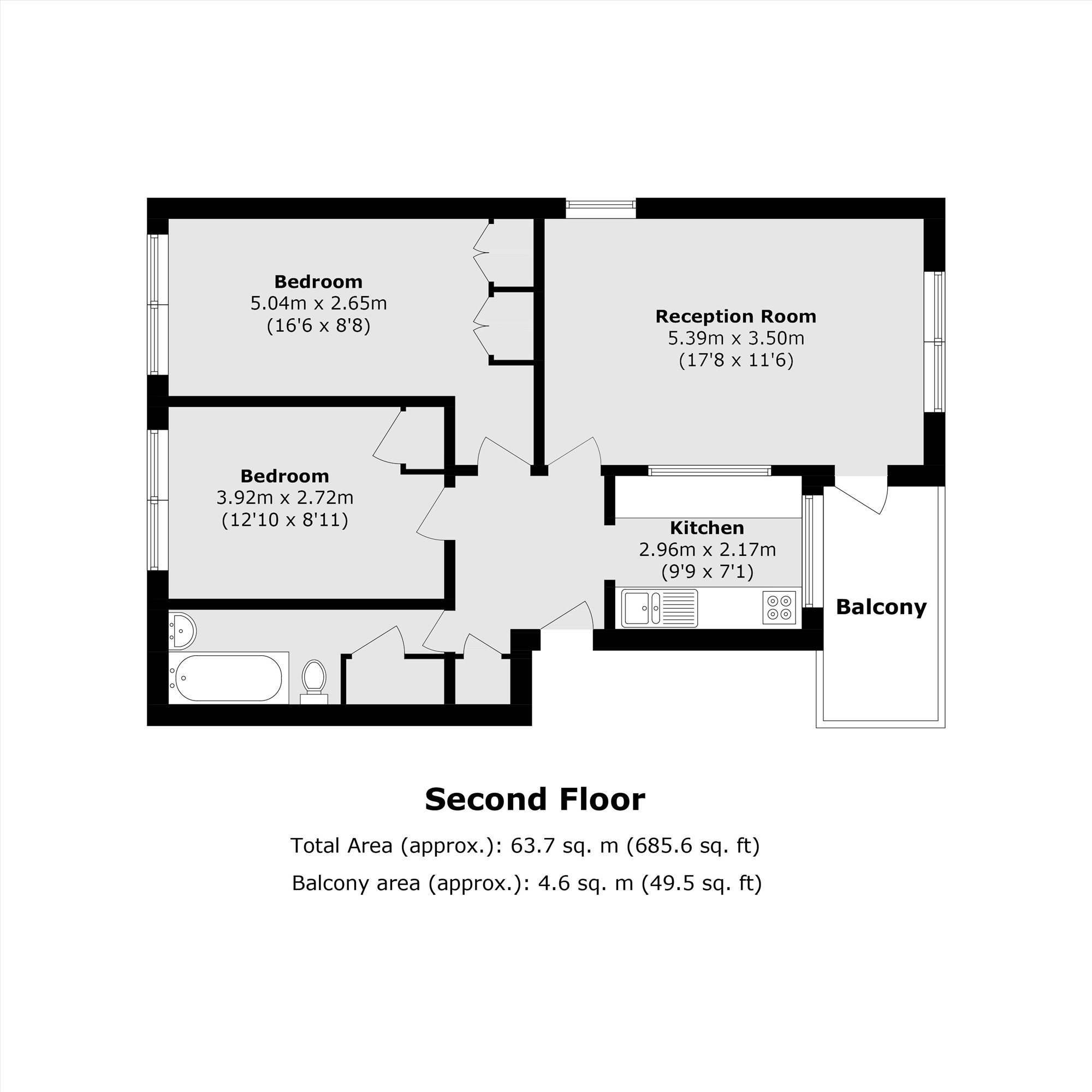 Flat 4, Stanley Cohen House, Golden Lane Estate, London floorplan