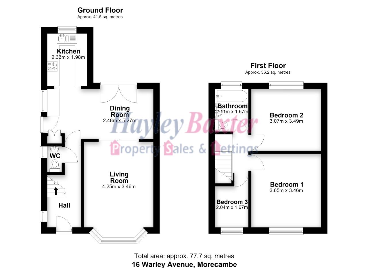 16, Warley Avenue, Morecambe floorplan