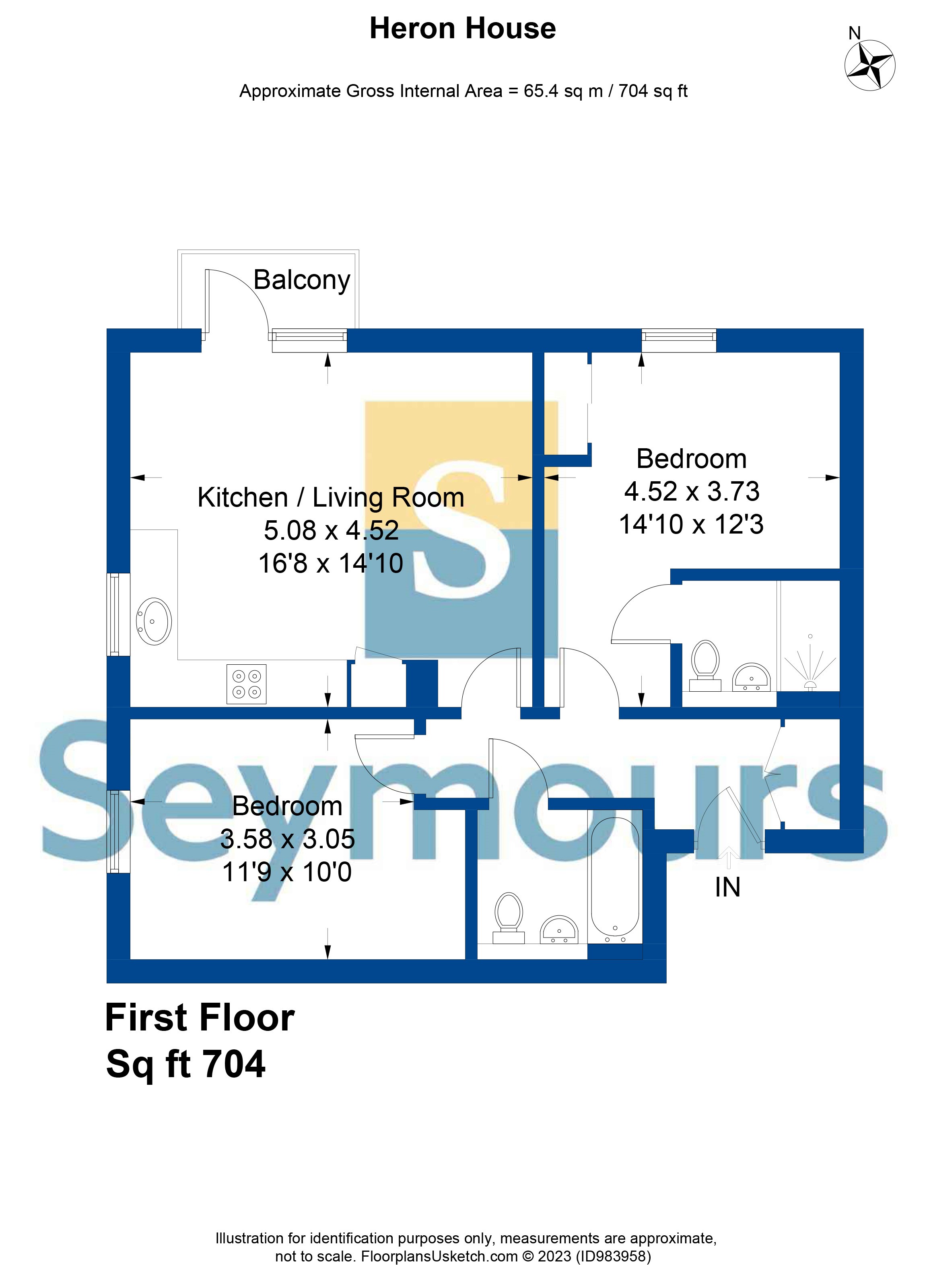 6 Heron house, Hurst Avenue, Camberley floorplan