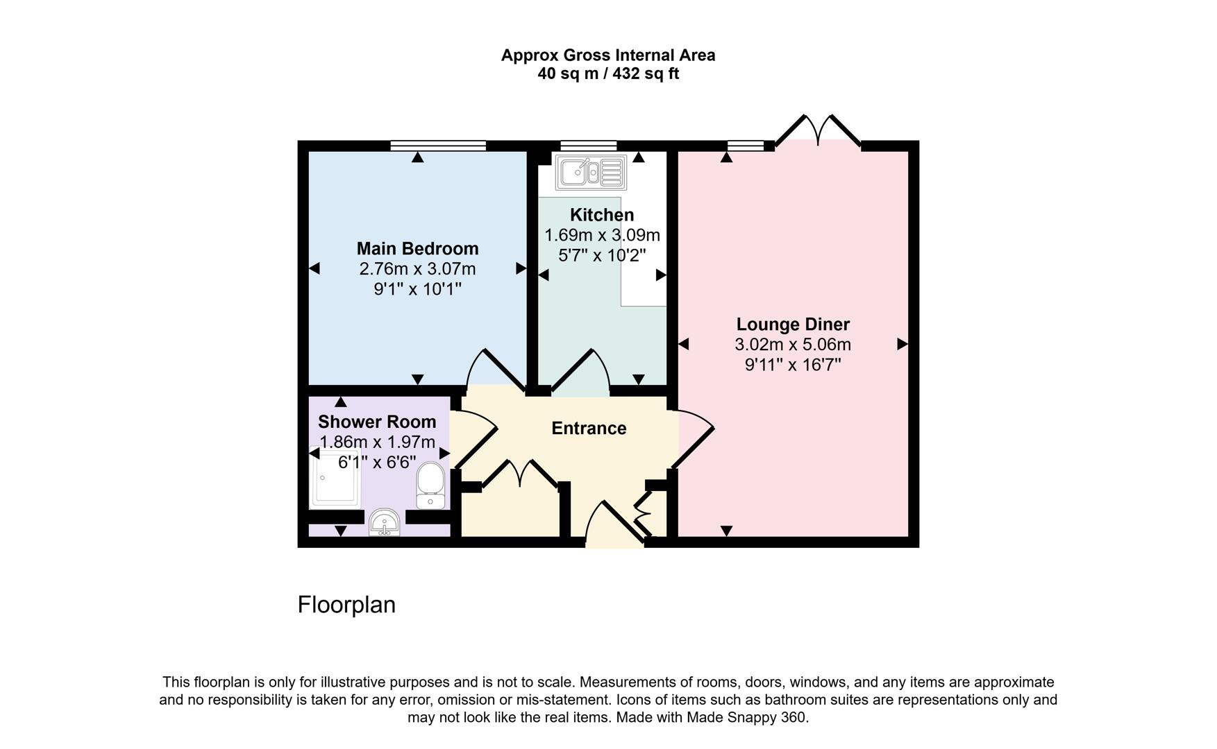 Flat 17, Hyde Court, Friern Barnet Lane, London floorplan
