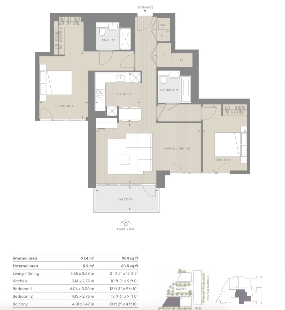 E3.03 Lincoln Apartment, London floorplan