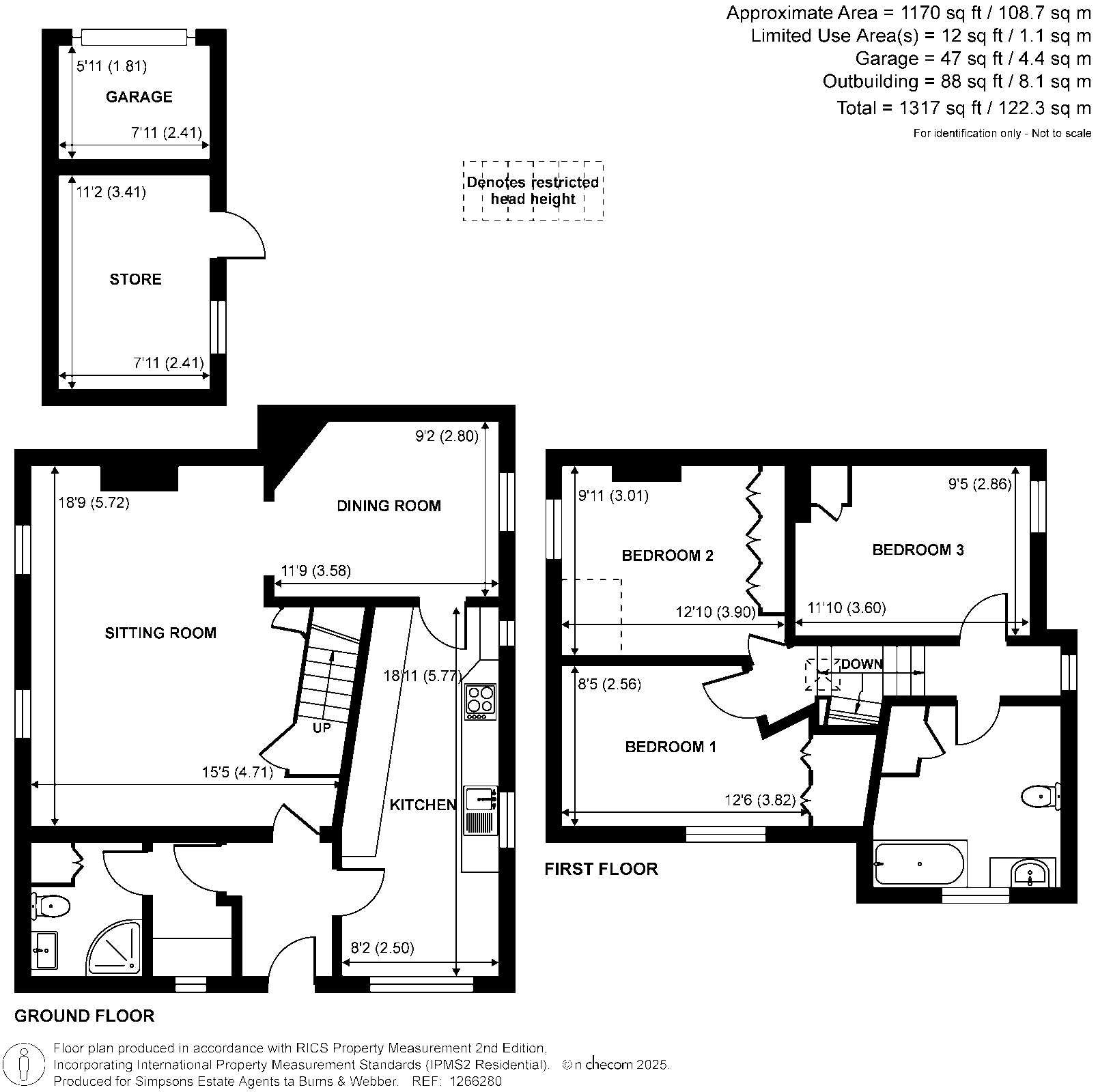 Old Timbers,, Well Road, Farnham floorplan