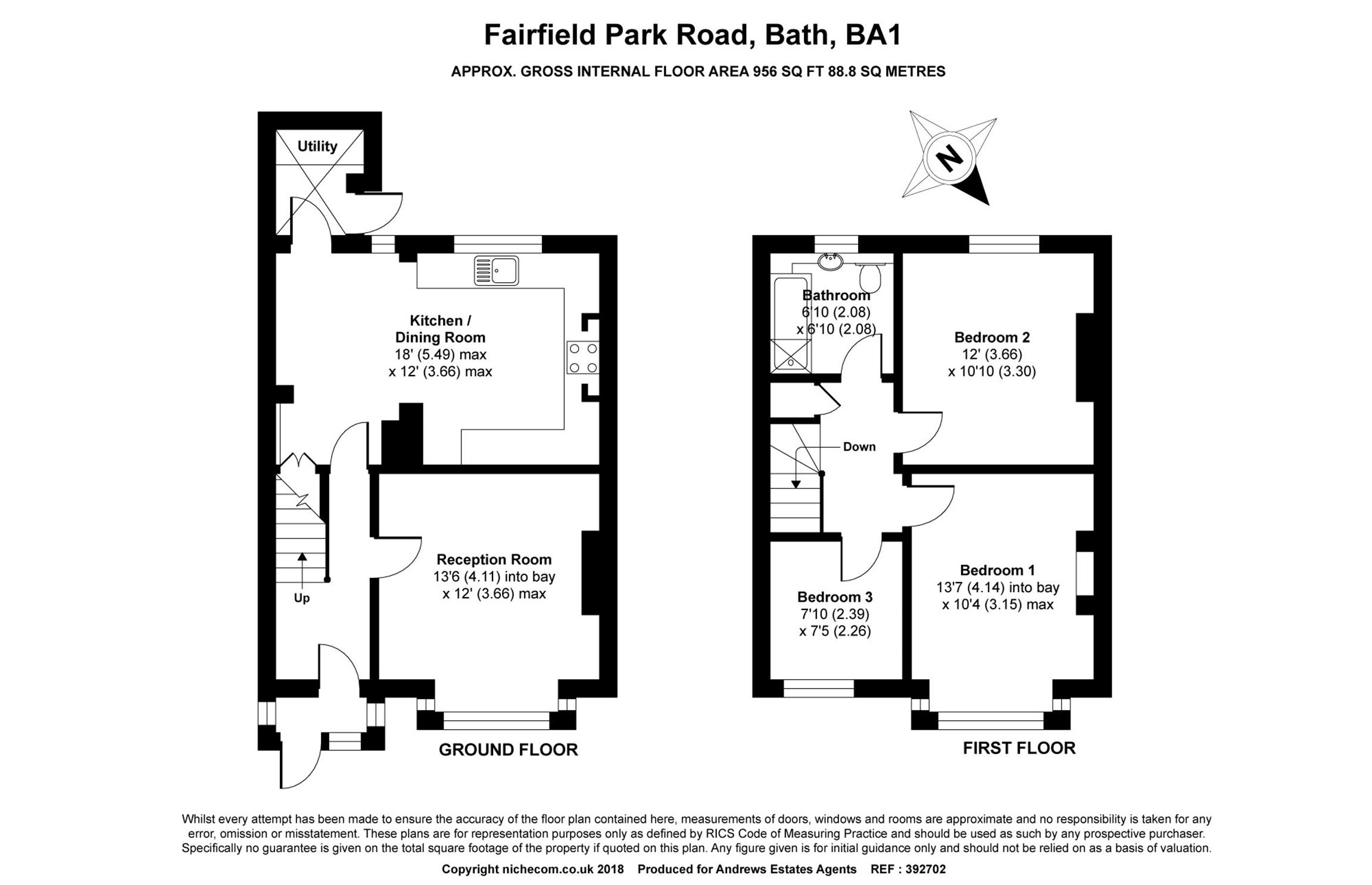 3 Bedrooms Terraced house for sale in Fairfield Park Road, Bath, Somerset BA1