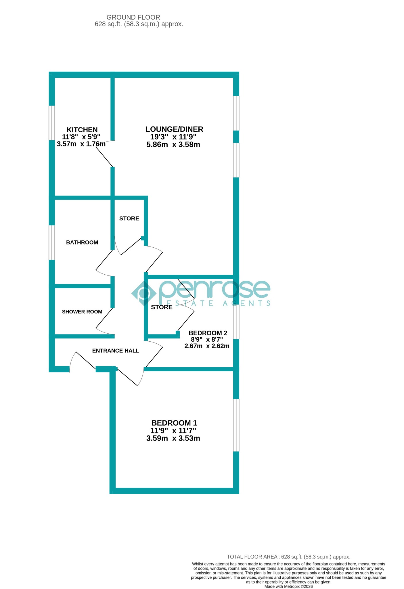 Bidwell, Bedfordshire floorplan