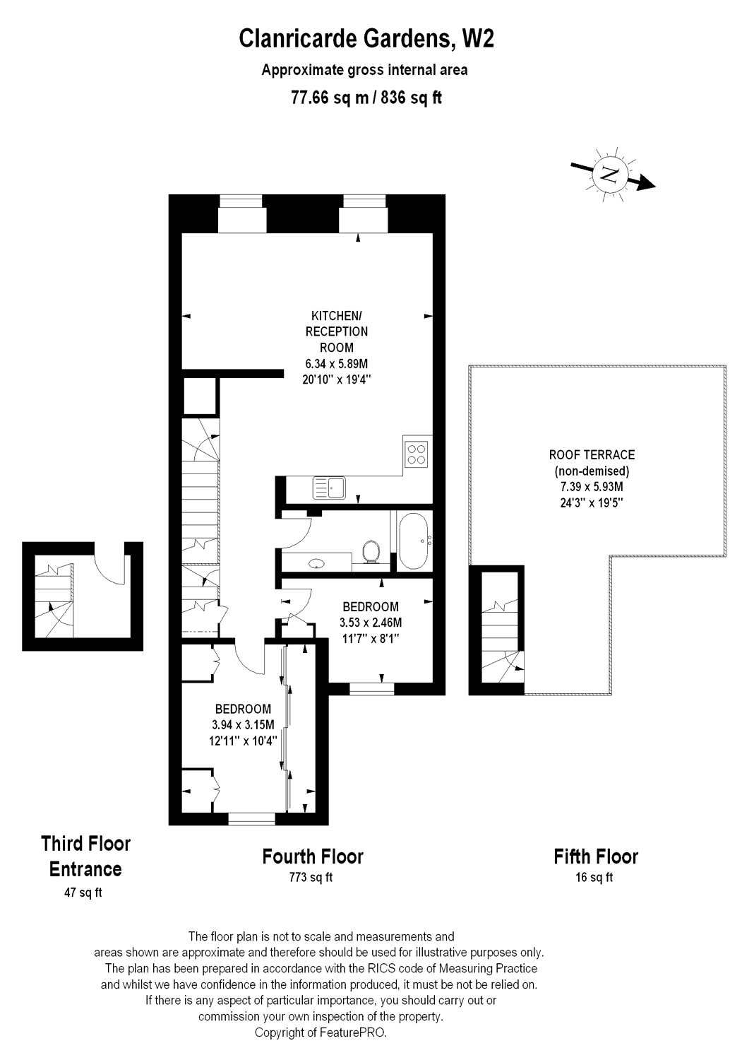 2 Bedrooms Flat to rent in Clanricarde Gardens, London W2