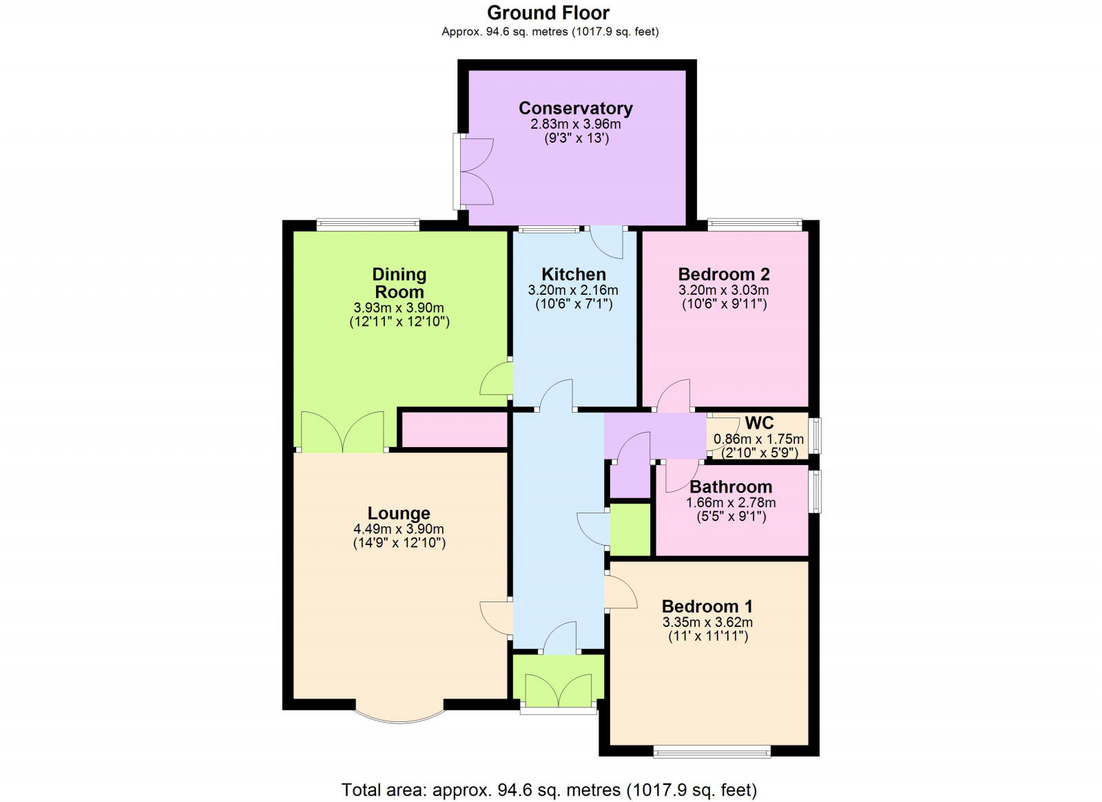 Rosedale, Bottesford, Scunthorpe DN17, 2 bedroom bungalow for sale