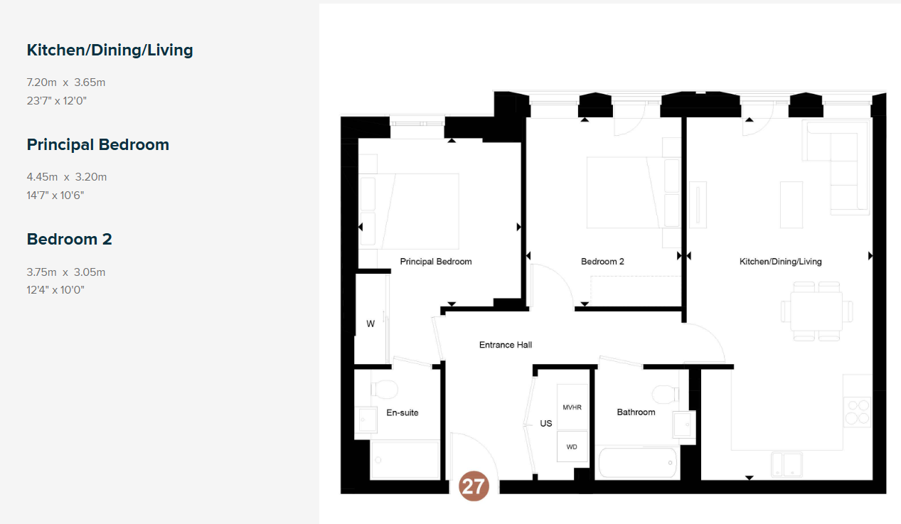 Apt 27 The Clifton Collection,, Apartment 27, The Clifton Collection, Clifton floorplan
