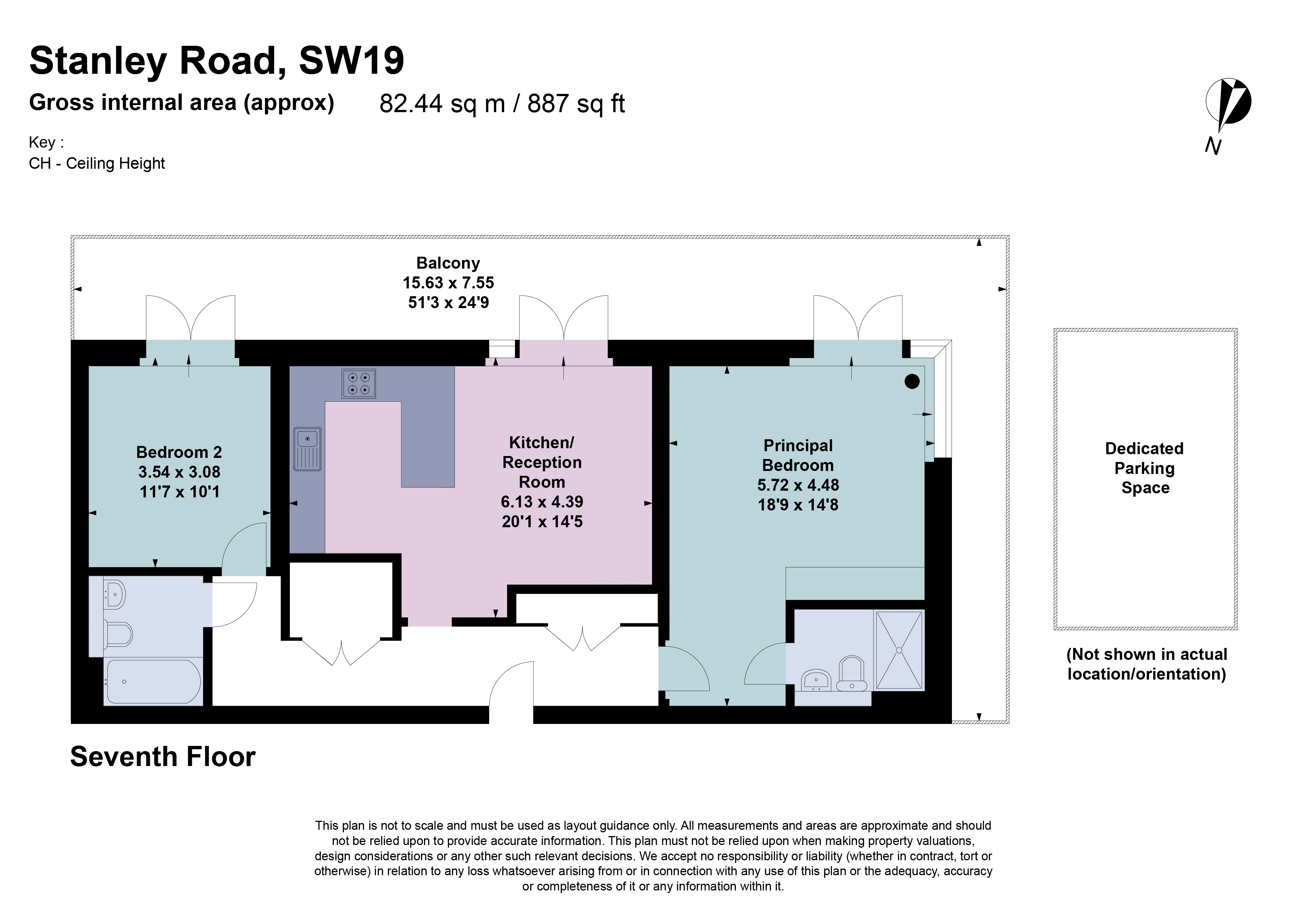 Flat 59,, Broadway House, Wimbledon floorplan