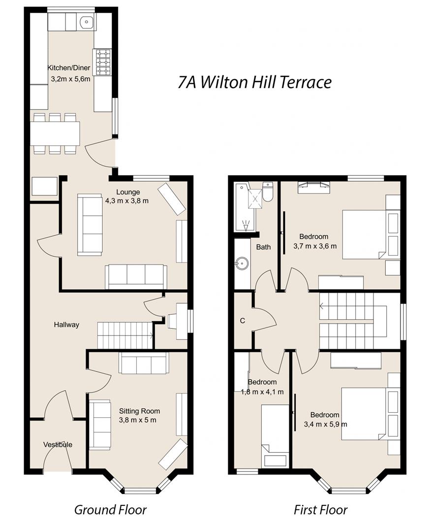 7A, Wilton Hill Terrace, Hawick floorplan