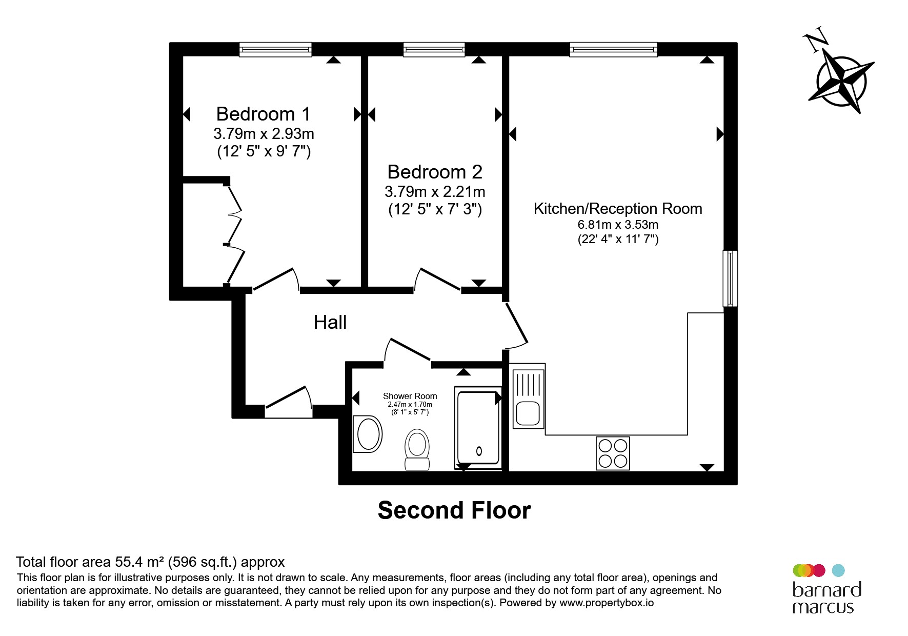 Flat 16, Ruxley House, 550b, London Road, Sutton floorplan