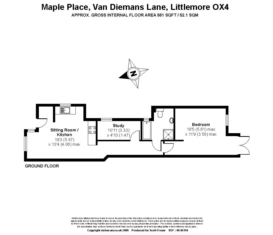 Flat A, Maple Place, Oxford floorplan