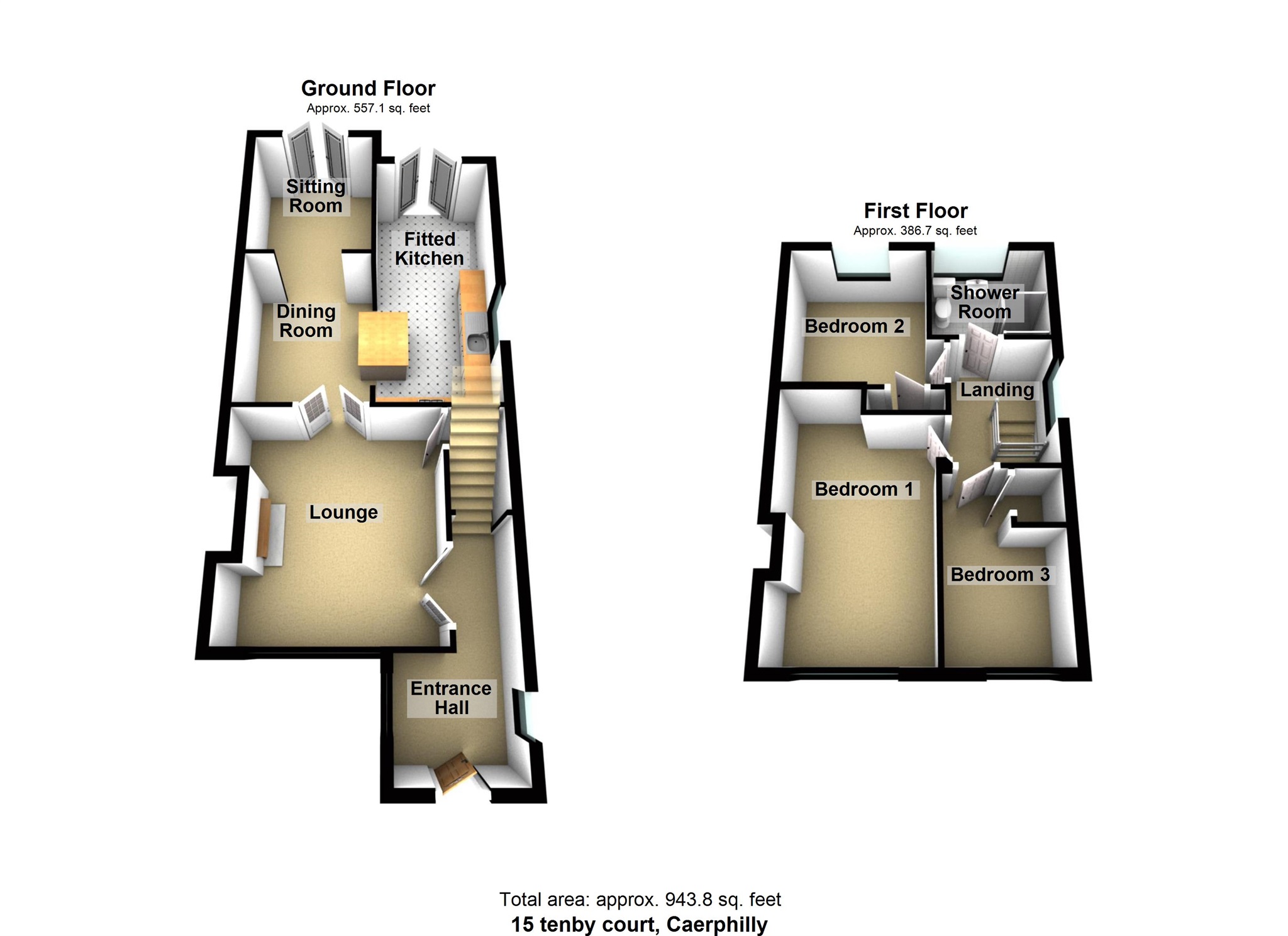 3 Bedrooms Semi-detached house for sale in Tenby Court, Caerphilly CF83