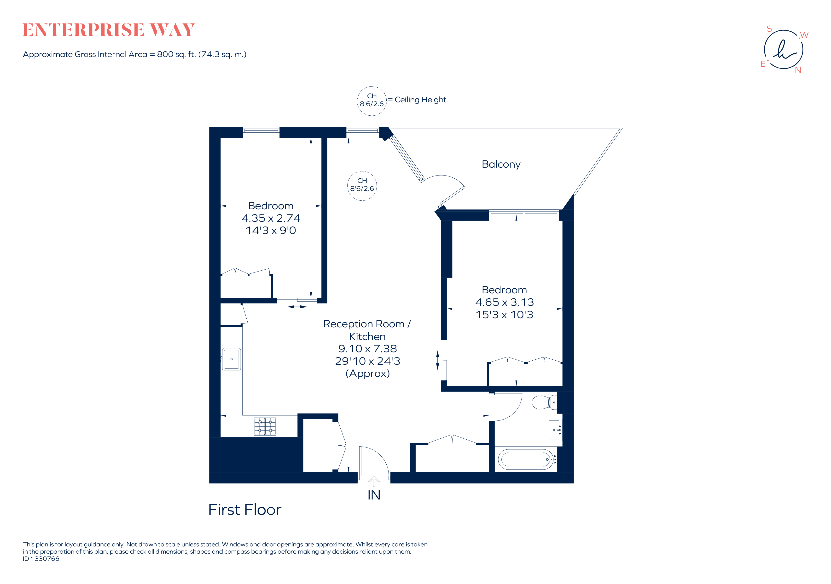 Apartment 108, 20, Enterprise Way, London floorplan