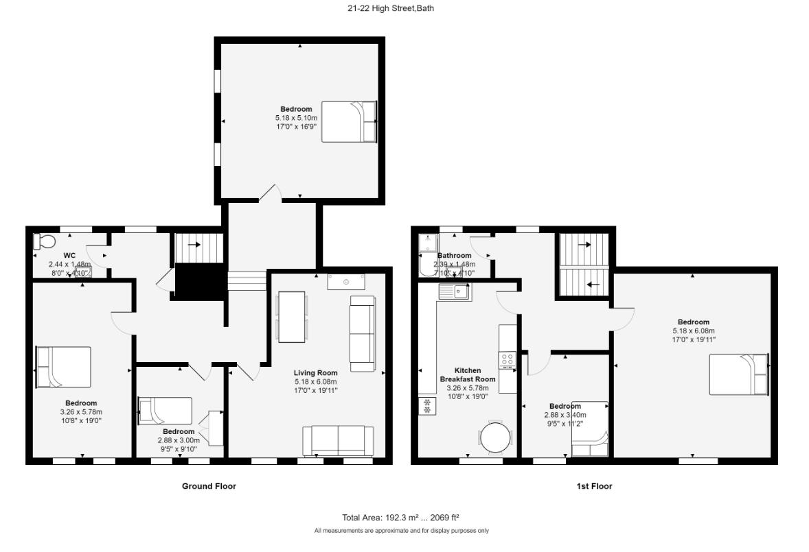 Maisonette, 21-22, High Street, Bath floorplan