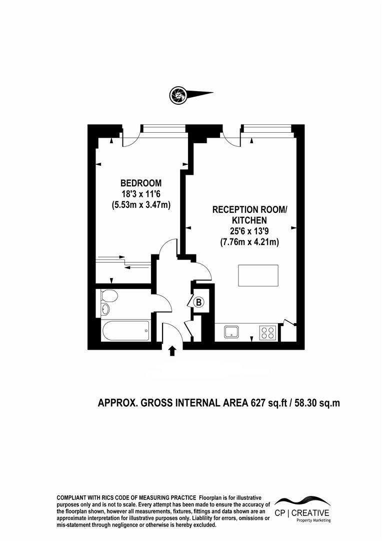 73, Cubitt Building, 10 Gatliff Road floorplan