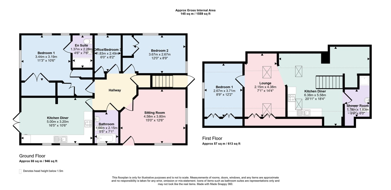 The Bungalow and Apartment, Skiddaw Street, Keswick floorplan