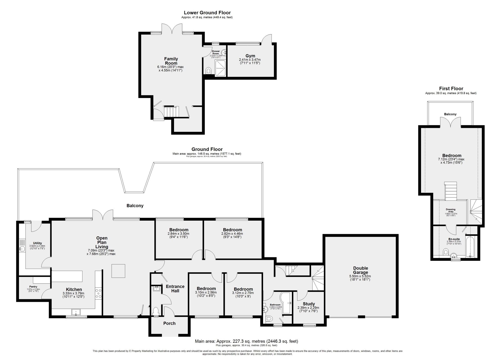 Badgers Holt Marley Lane, Haslemere floorplan