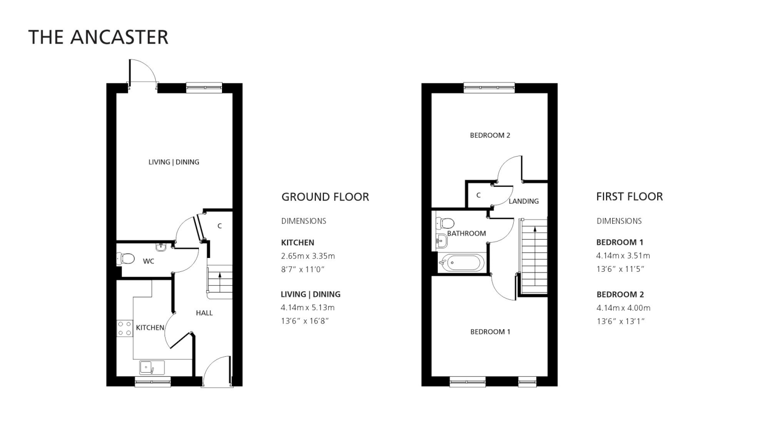 Plot 351 The Ancaster, Spire View, Sleaford floorplan