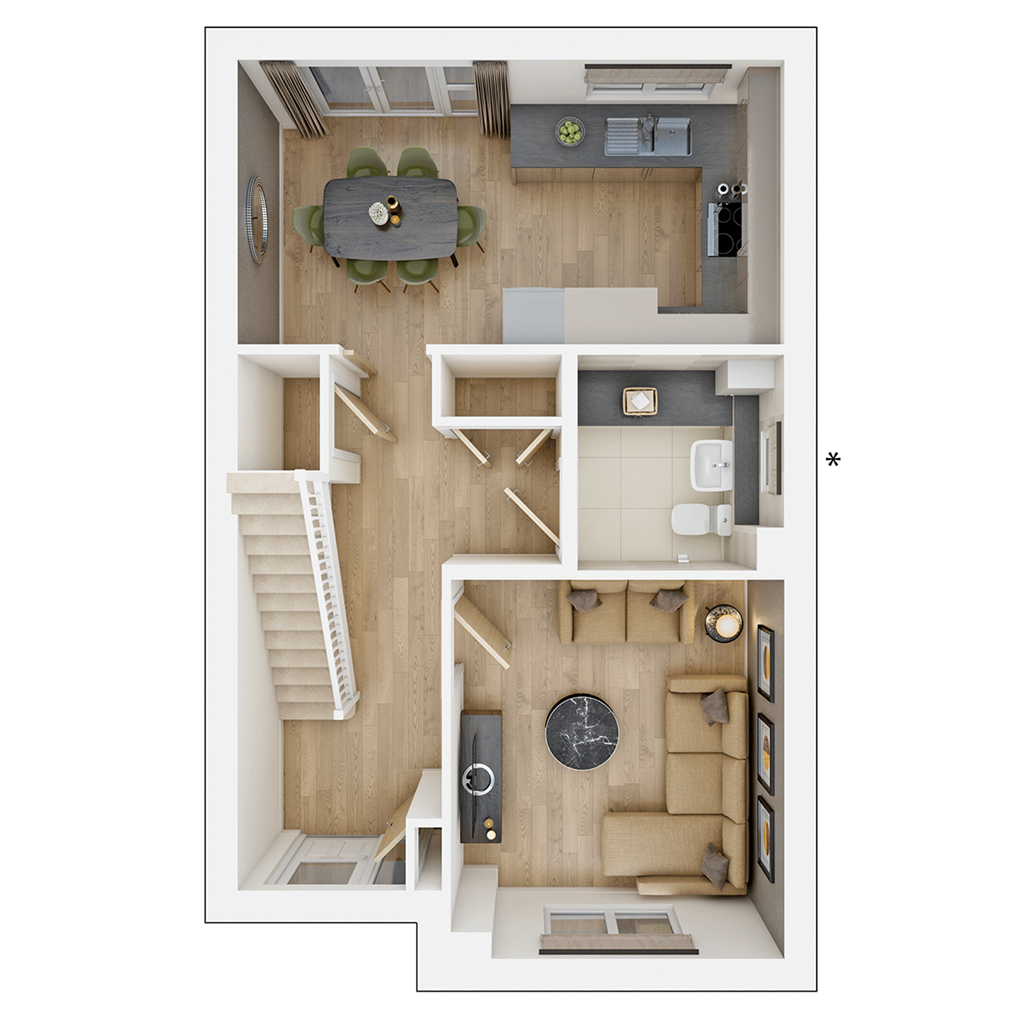 The Keeford - Plot 220, Waterside Gardens, Grange Road, Sutton Stop, Coventry floorplan