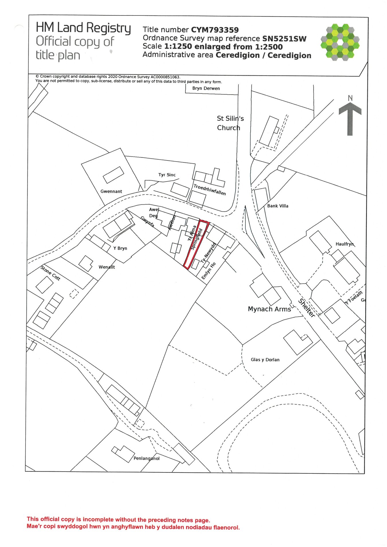Springfield, Cribyn, Lampeter floorplan