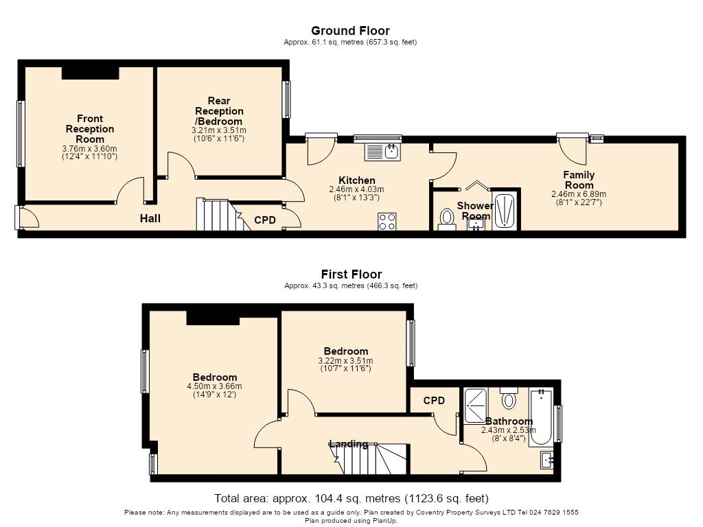 Lower Ford Street, Coventry floorplan
