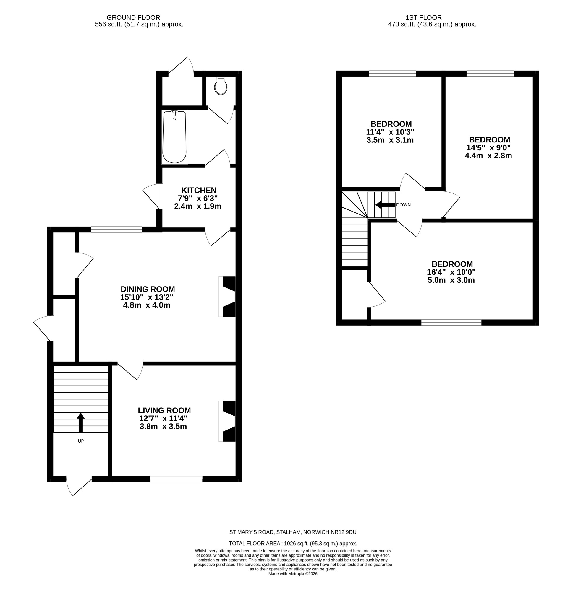 9 St. Marys Road, Stalham, Norfolk floorplan