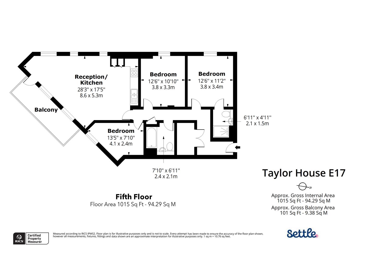 29, Taylor House 22C, Sutherland Road, London floorplan