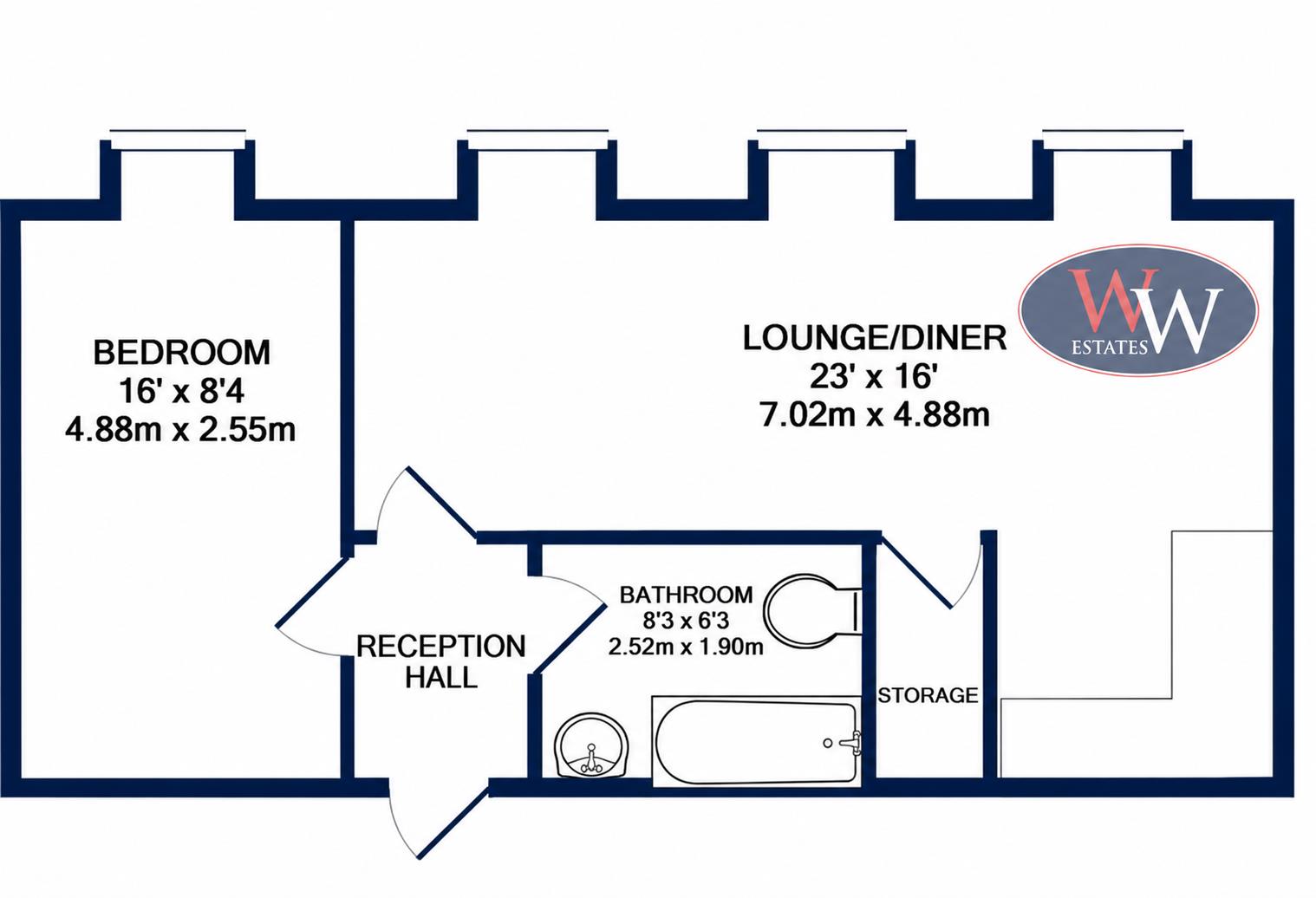Flat 19 Block D, Victoria Riverside, Goodman Street, Leeds floorplan