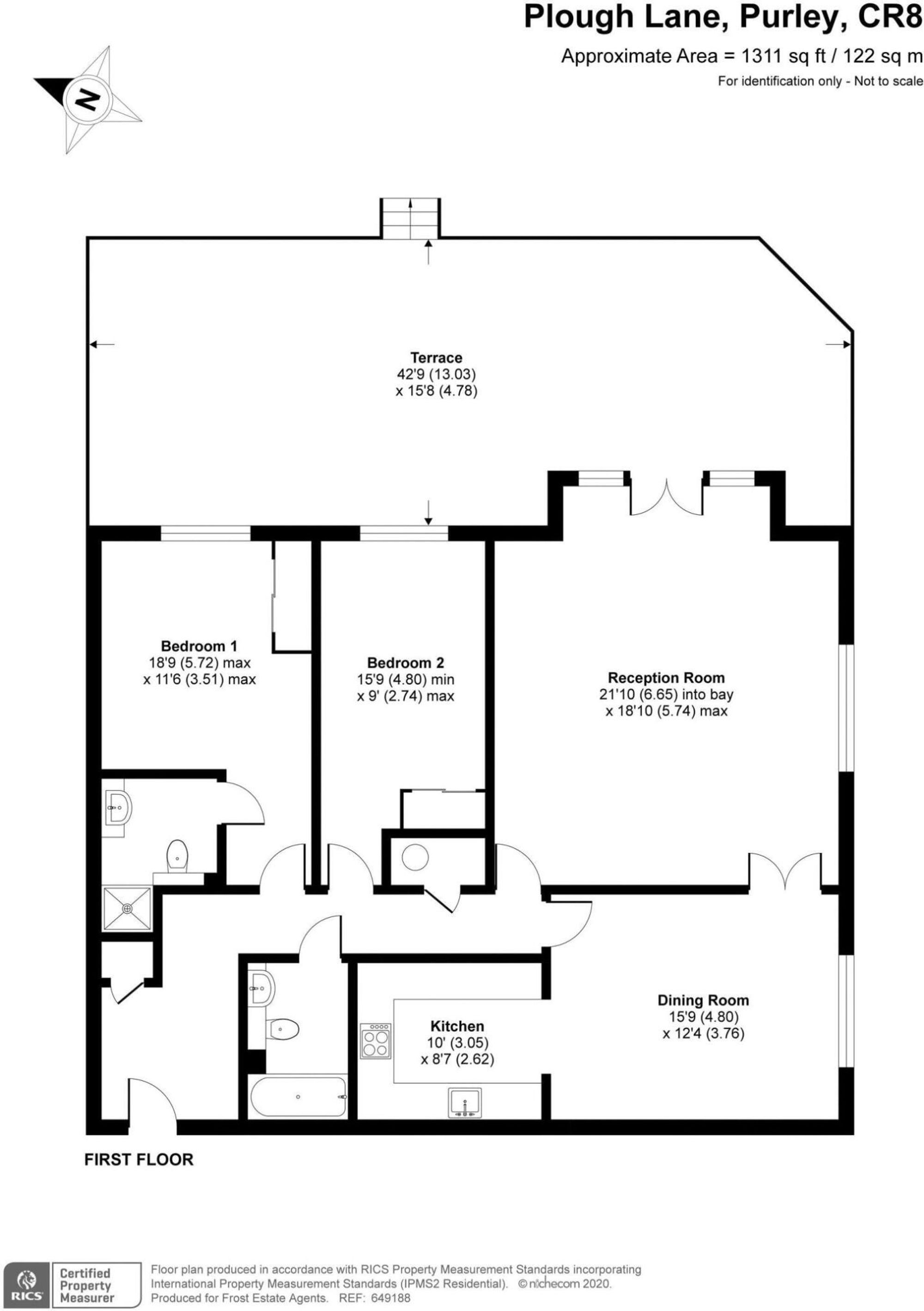 Flat 4, Bylands Court, Purley floorplan