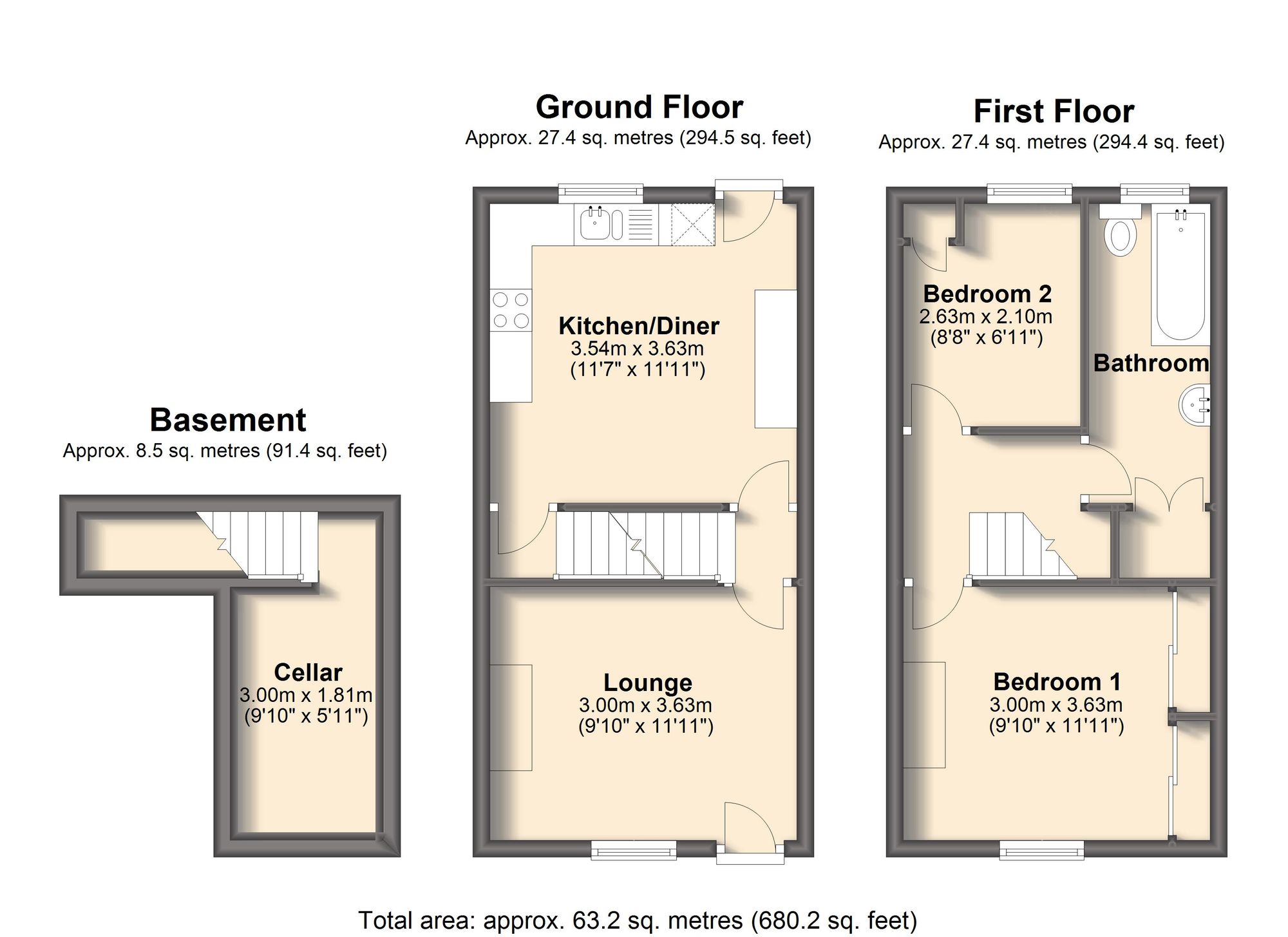11 Bank Street, Chesterfield floorplan