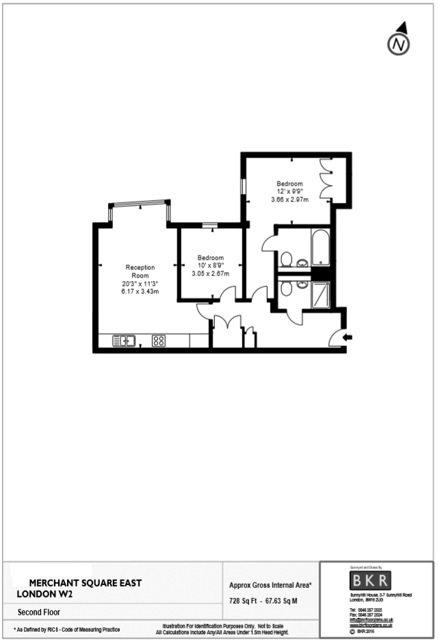 2 Bedrooms Flat to rent in Merchant Square East, London W2