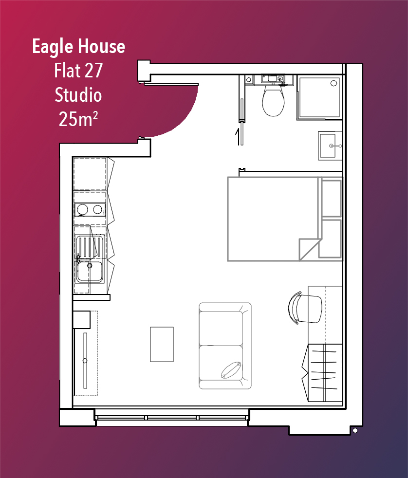 0 Bedrooms Studio to rent in Eagle House, 11 Blackfriars Road, Manchester M3