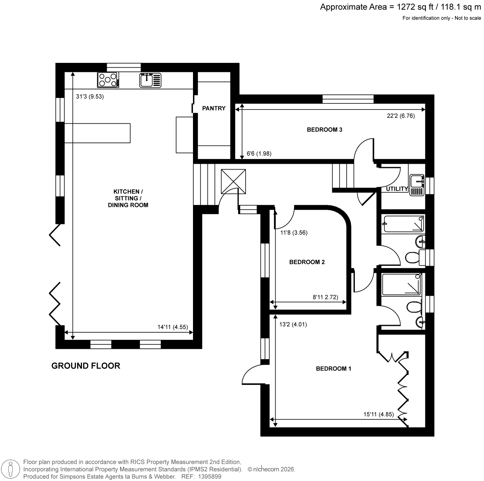 14, Folly Lane North, Farnham floorplan