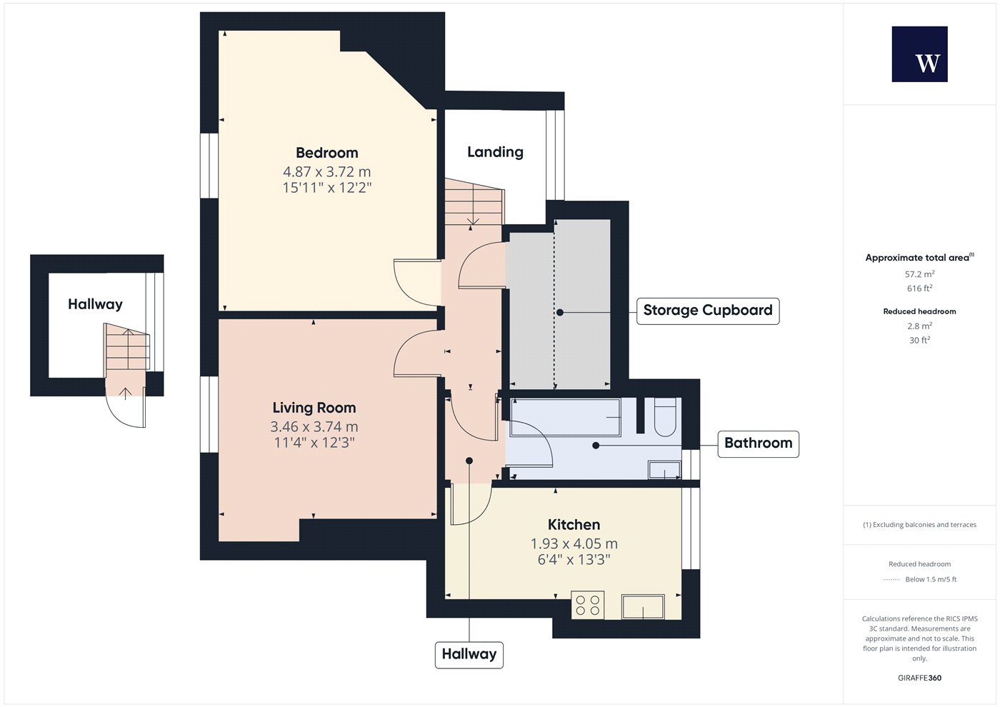 Flat C, 31, Kirkstall Road, London floorplan