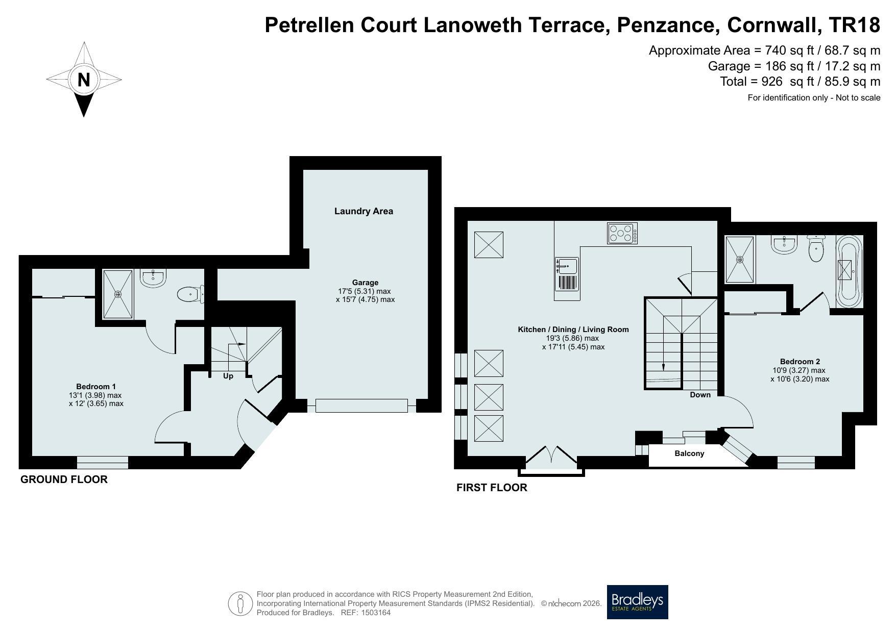 5 Petrellen Court,, Lanoweth Terrace, Cornwall floorplan