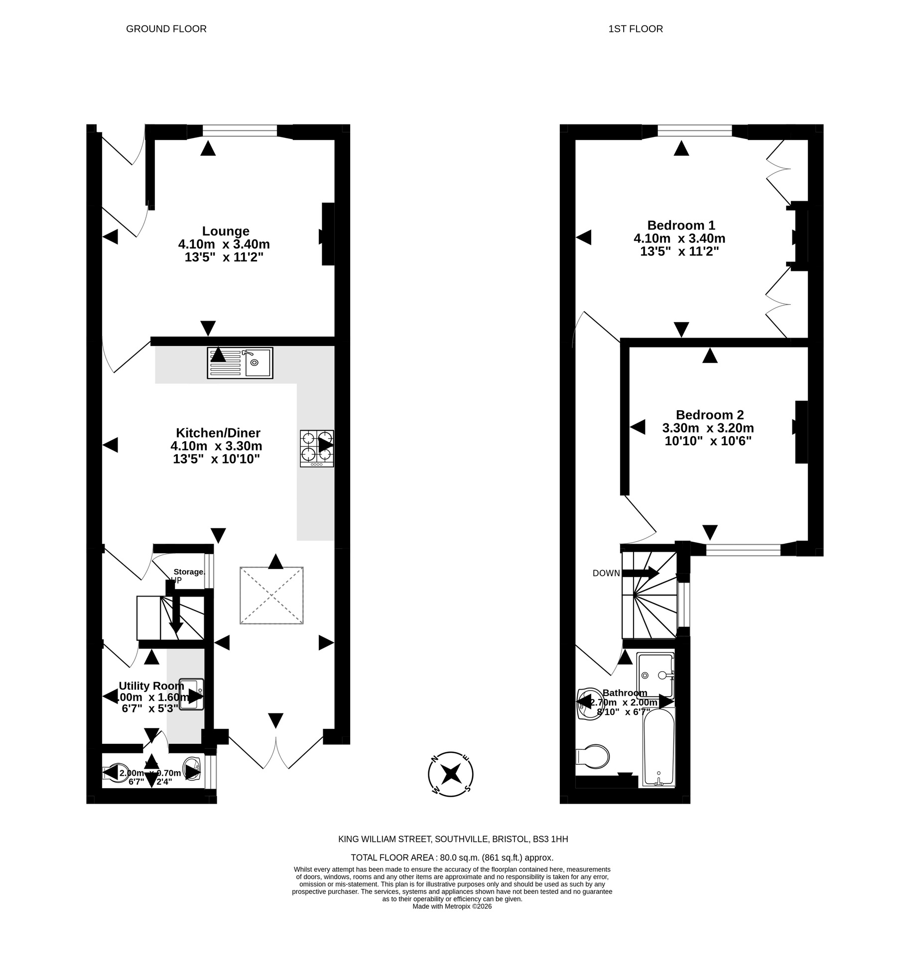 23 King William Street, Bristol floorplan