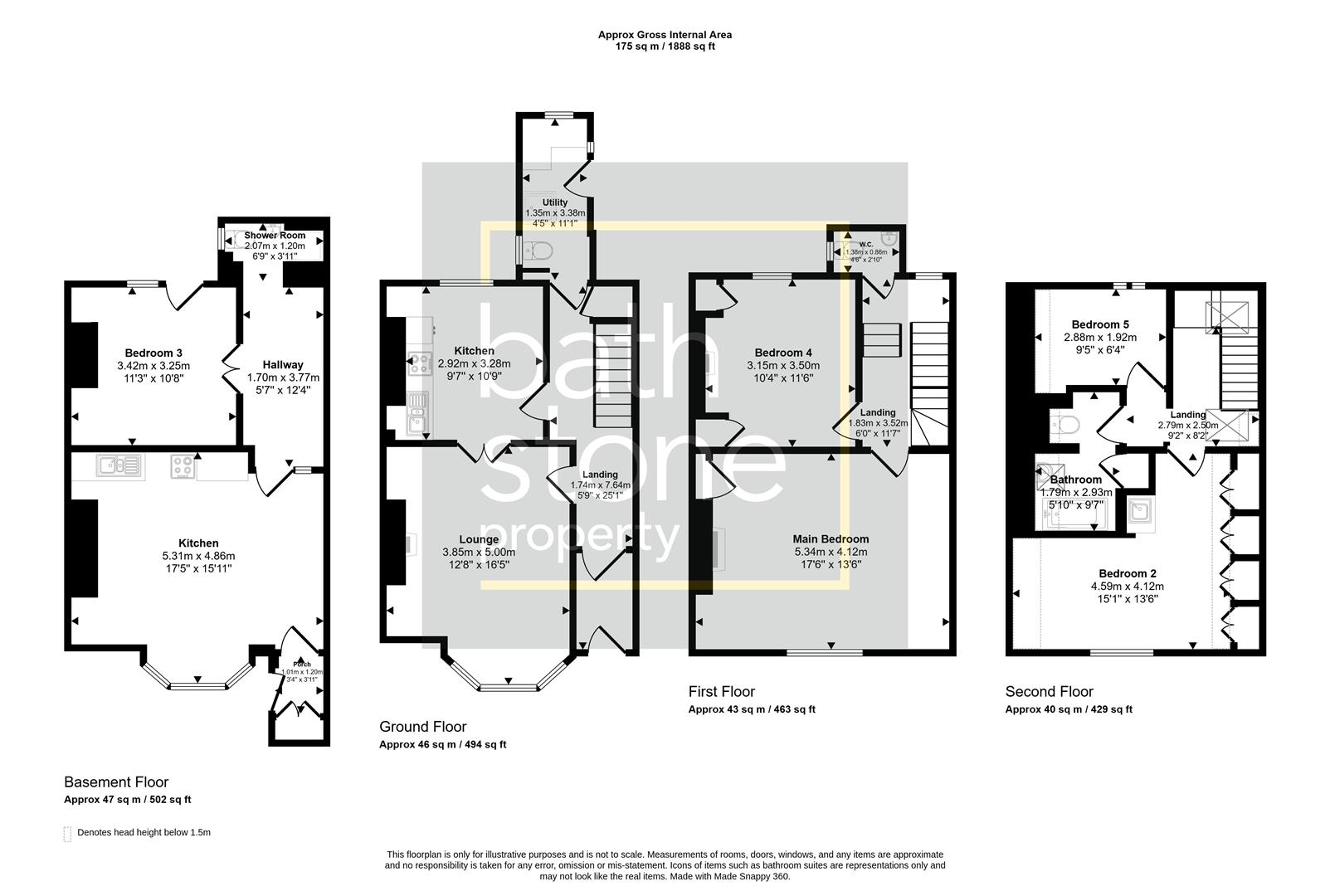Devonshire Villas, Bath floorplan