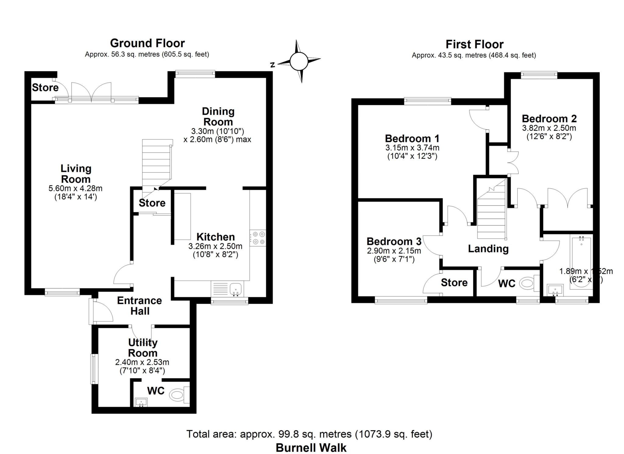 7, Burnell Walk, Brentwood floorplan
