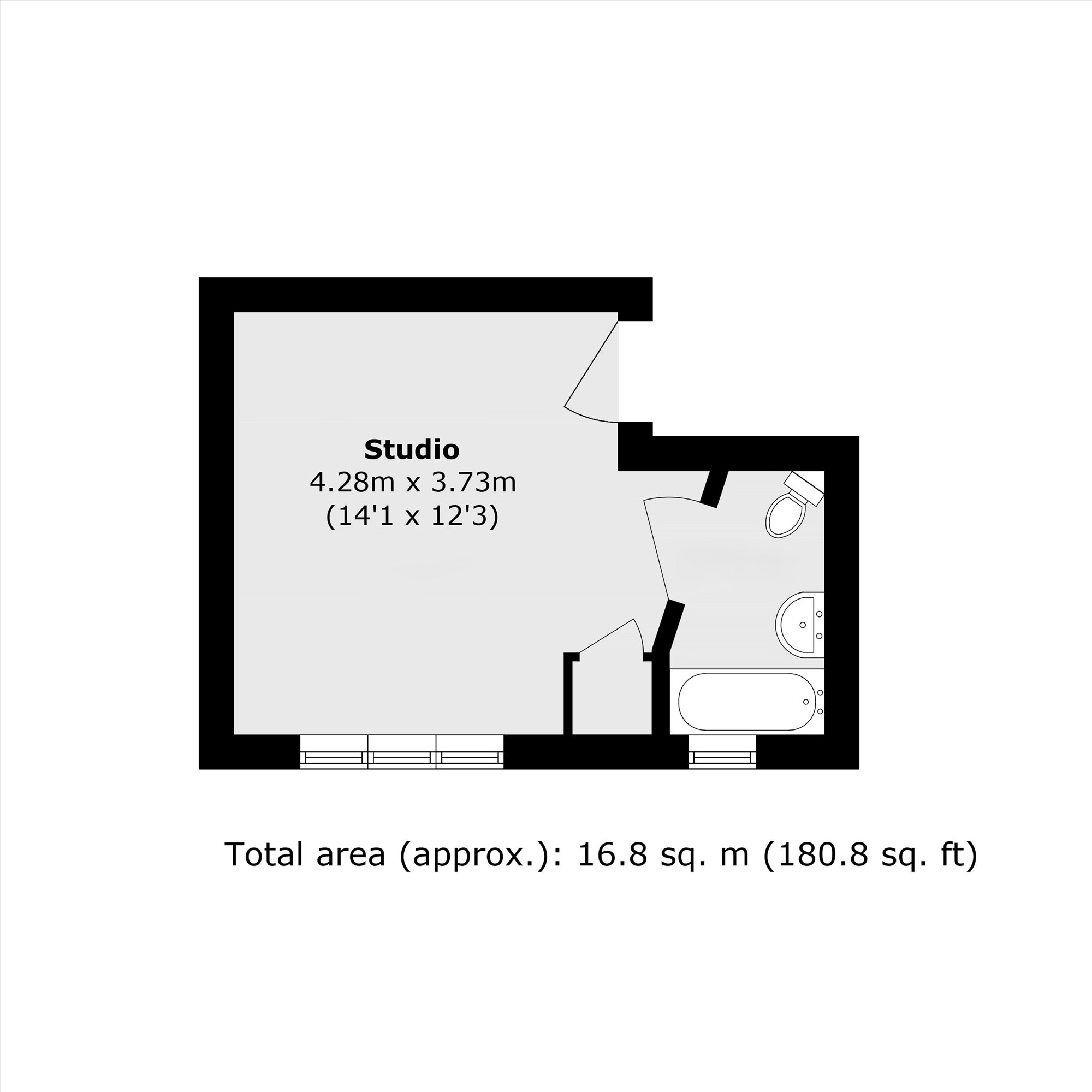Room 3, 63, Fernbank Avenue, Wembley floorplan