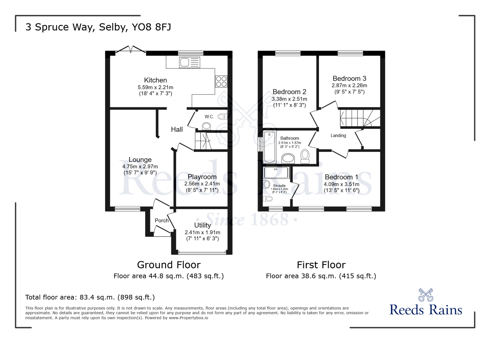 3, Spruce Way, North Yorkshire floorplan
