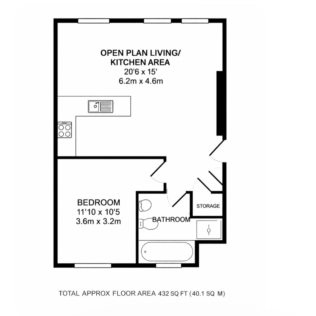 Flat 1, 11, Churchside, Howden, Goole floorplan