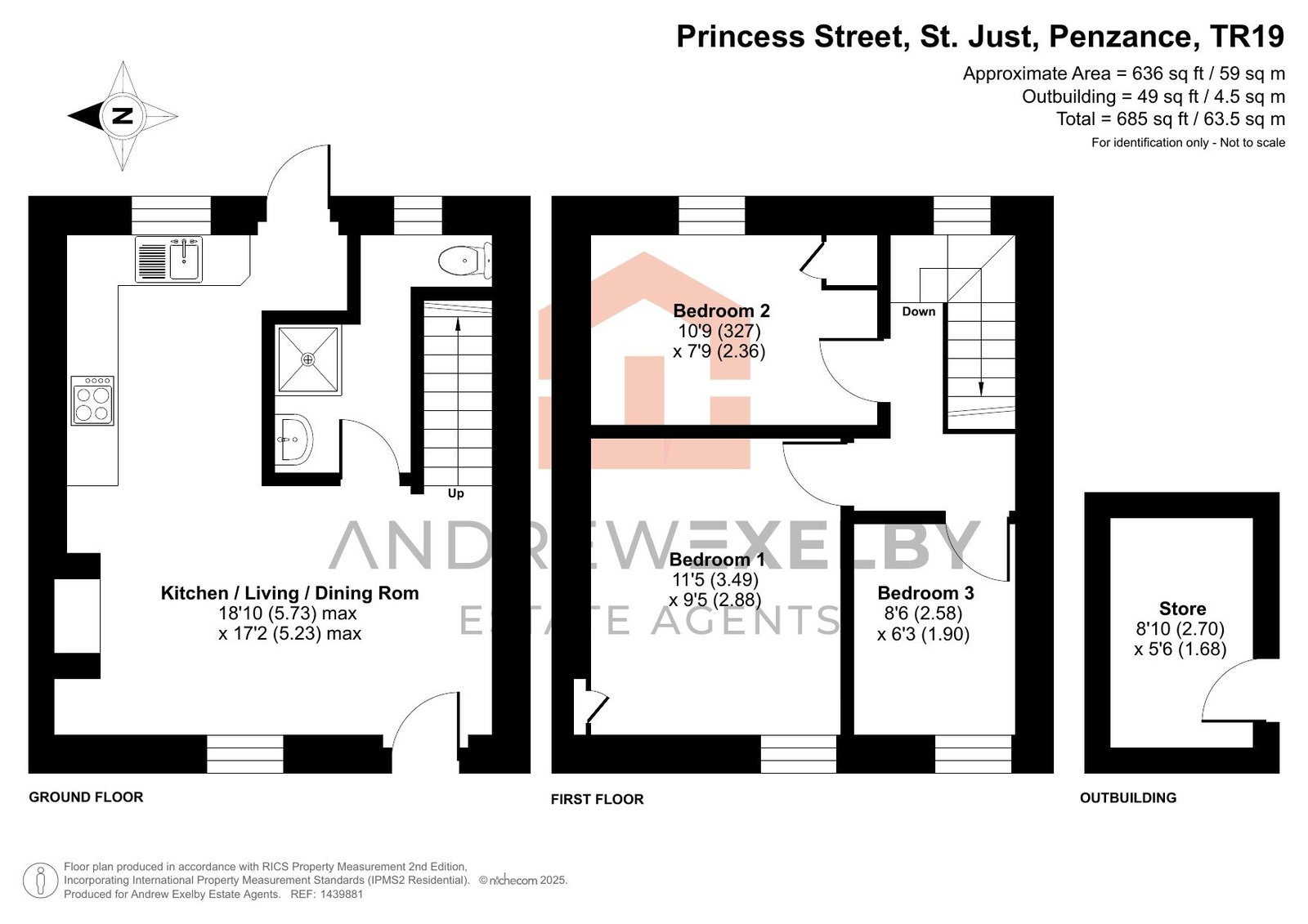 3, Princess Street, Penzance floorplan
