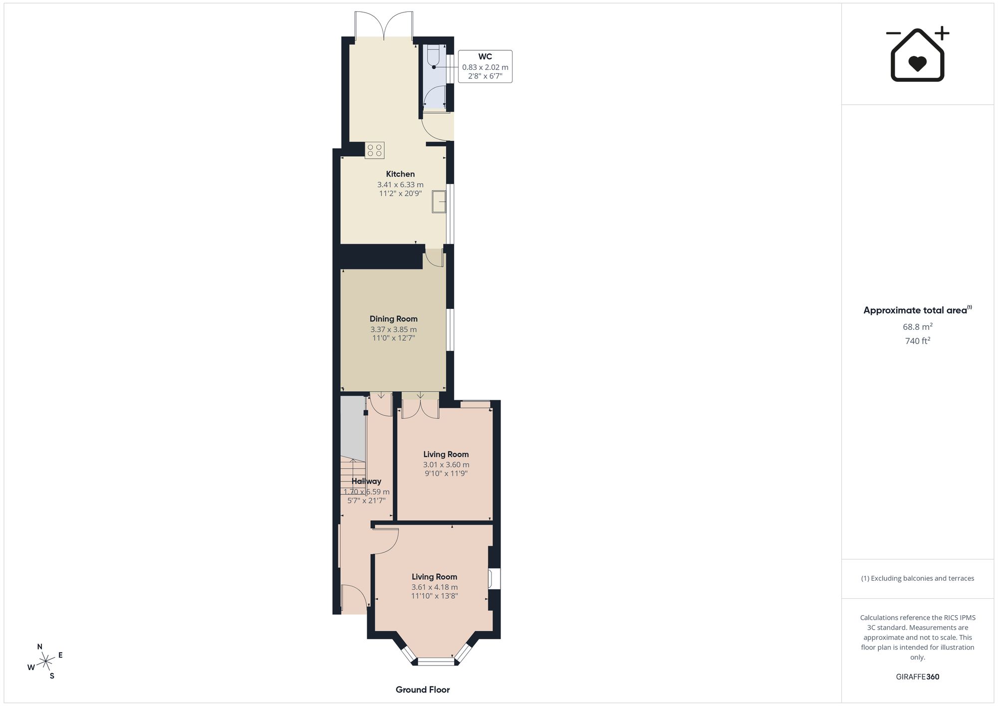 10 Kenilworth Road, Barry floorplan
