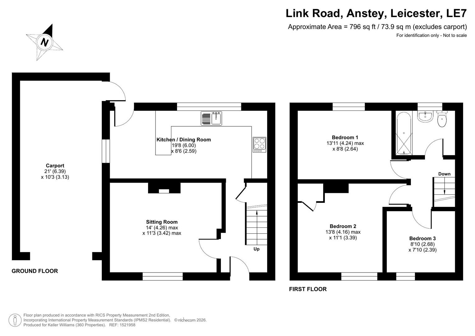 261, Link Road, Anstey floorplan
